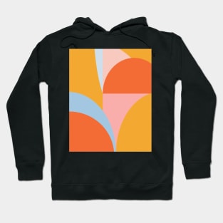 Geometric Shapes - Retro Beach Vibes Colors Hoodie